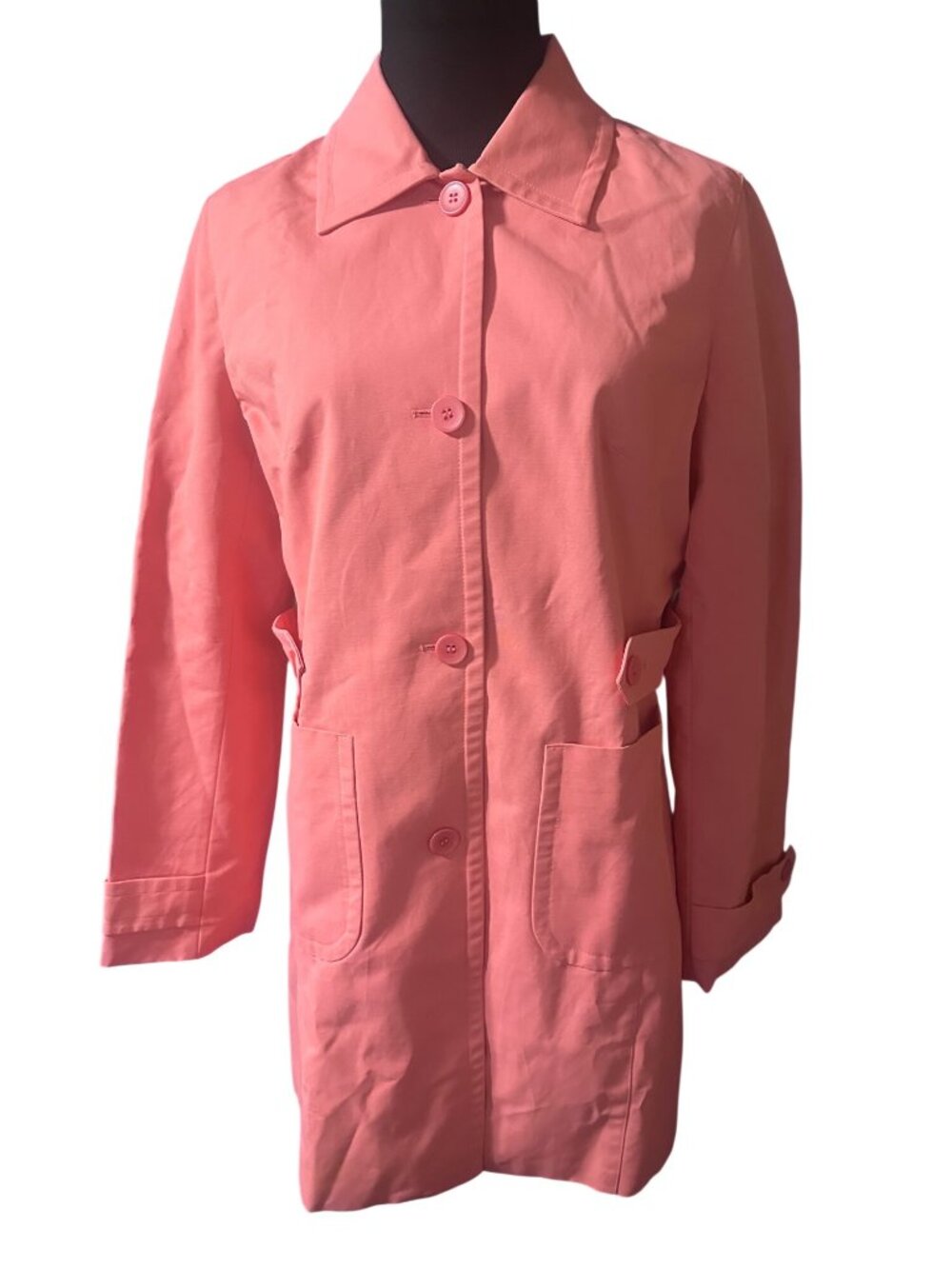 Cato pink button up mid-length jacket size M